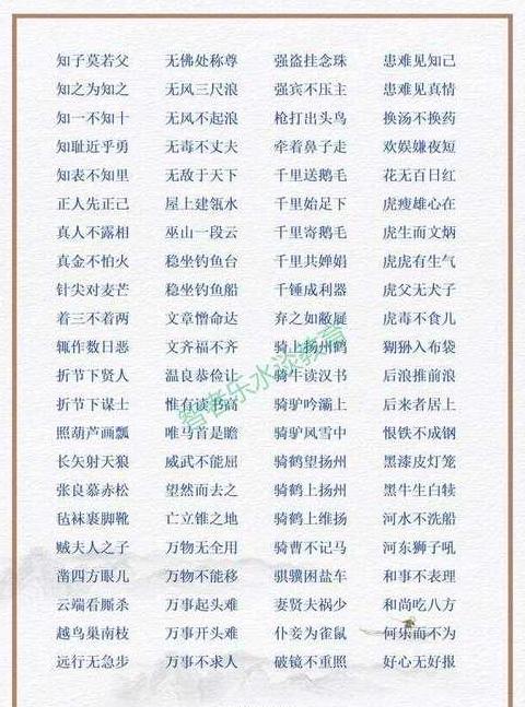 成语结构分类全解析