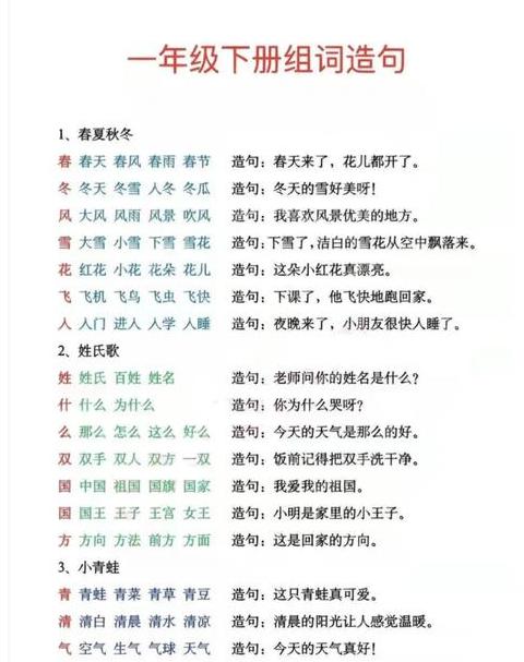 扛着一年级造句