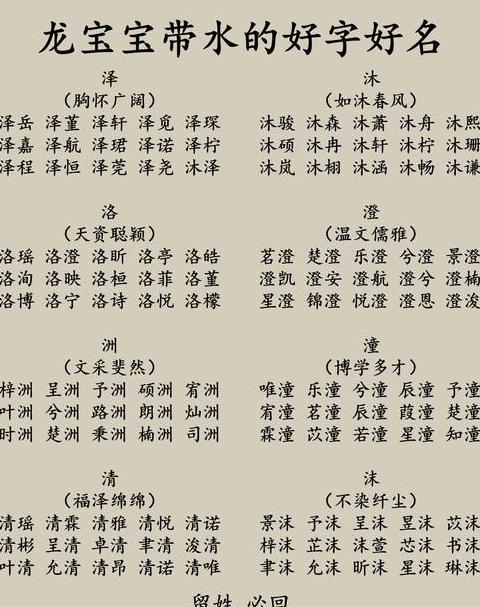 五行属水9画吉字大全：吉祥名字精选