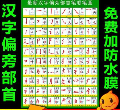 牙字笔顺笔画顺序表