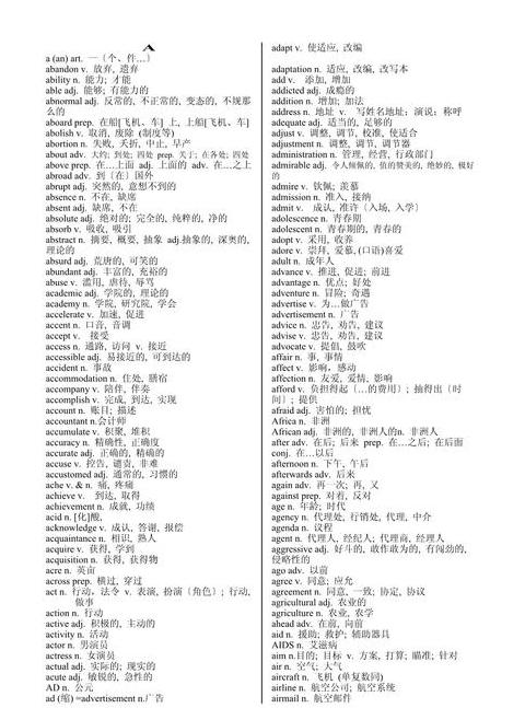 高考688个高频词汇 word版