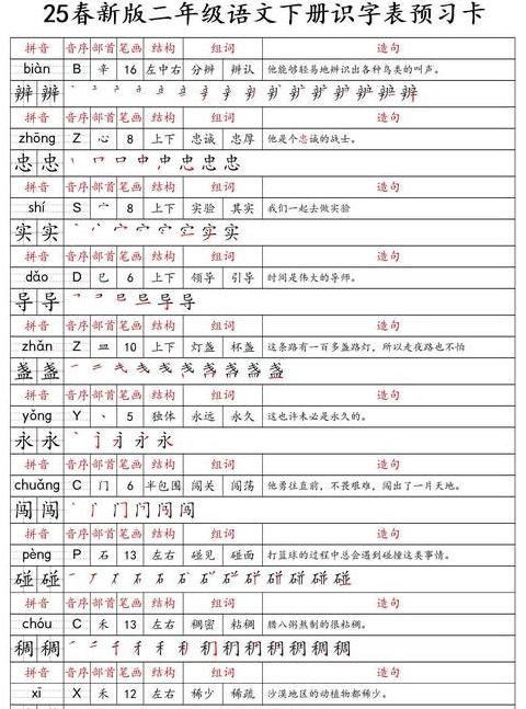 寻组词造句二年级下册