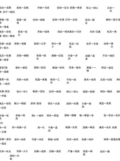 揭秘二字反义词词语：丰富词汇背后的奥秘