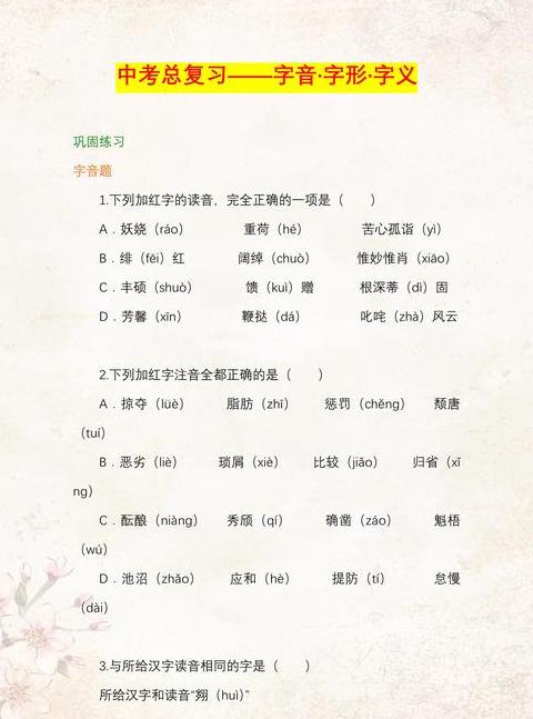 什么是字音字形完全正确
