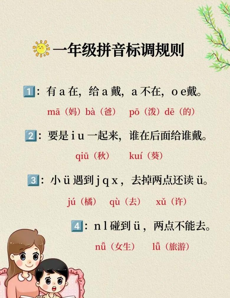 拼音ao ou iu 的声调正确写法