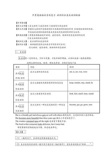 简述动词的语法特征