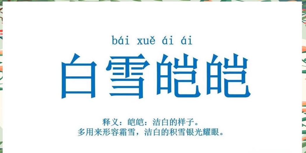 带雪字的词语四字成语