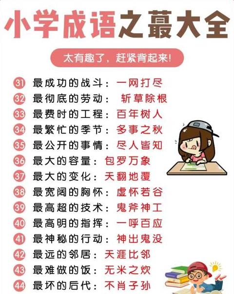 小学生成语归类大全