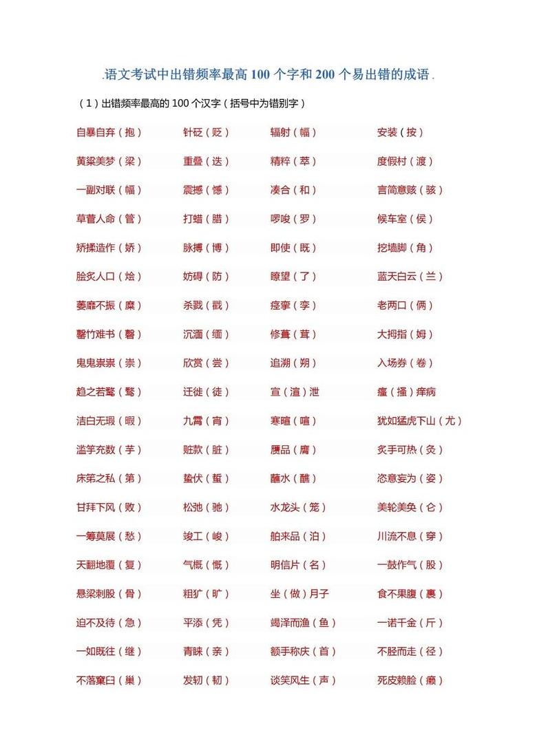 七年级下册语文选择题第二卷单词多项选择题解析